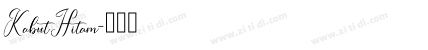 Kabut Hitam字体转换
